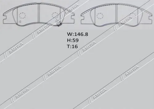 Колодки тормозные AMIWA WD11157S KIA CERATO 2004-
