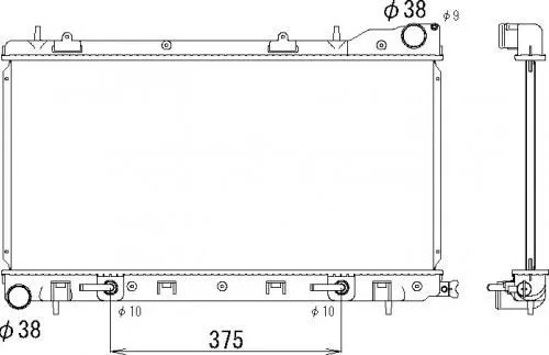 Радиатор охлаждения SAT SB0001T SUBARU FORESTER, IMPREZA SF 1997-2002 TURBO