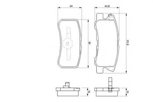 Колодки тормозные AMIWA WD6128S MITSUBISHI PAJERO SPORT / MONTERO SPORT L200 05-