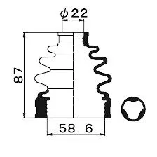 Пыльник ШРУС RBI D1737IZ MAZDA (58.6х22х87)