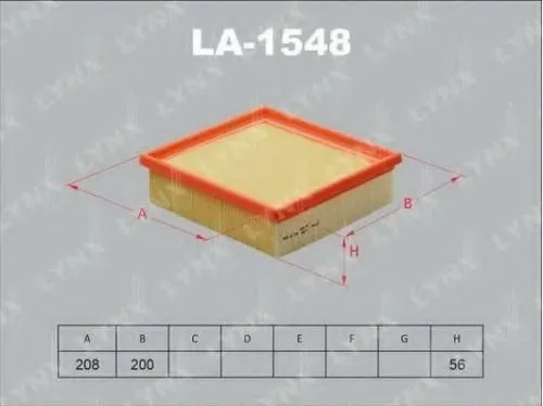Фильтр воздушный LYNX LA1548