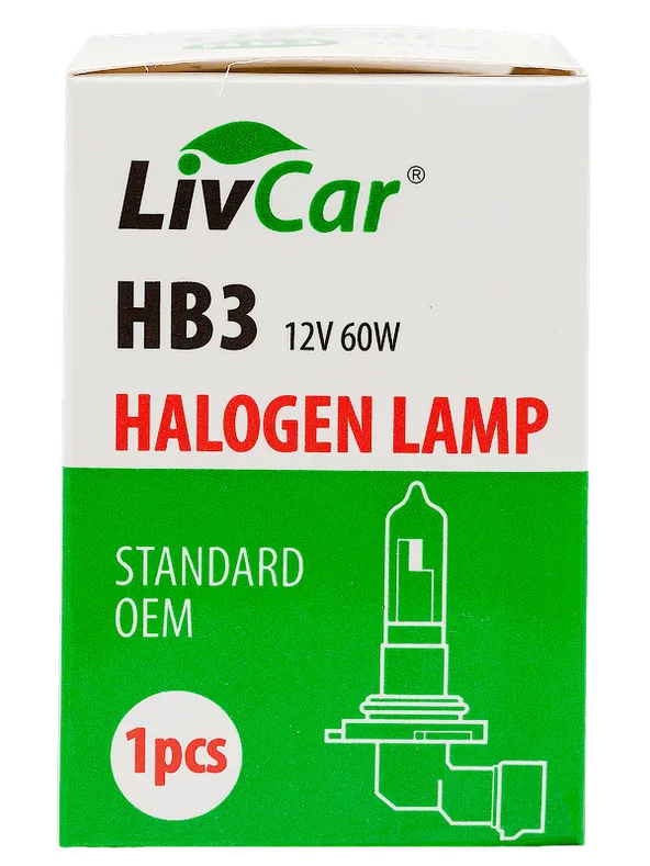 Лампа накаливания LIVCAR LCHB3 HALOGEN HB3 12V 60W