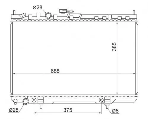 Радиатор охлаждения SAT STNS0001B10 NISSAN ALMERA CLASSIC B10 2006-2012