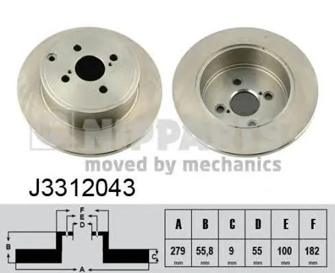 Диск тормозной NIPPARTS J3312043