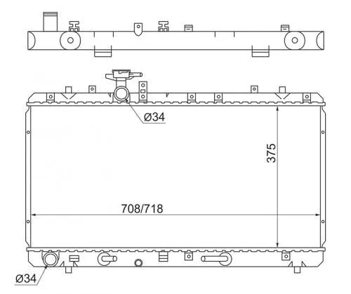 Радиатор охлаждения PANDAPARTS SUZ01SX4 SUZUKI SX4 2006-2012