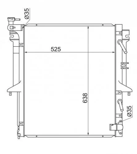 Радиатор охлаждения SAT MC000L200 MITSUBISHI L200, SPORTERO, NATIVA, PAJERO SPORT
