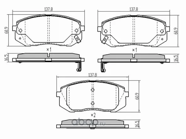 Колодки тормозные SCHOFFER SHF23082 HYUNDAI ix35 2009- / JAC S3 Перед