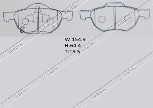 Колодки тормозные AMIWA WD5125 HONDA ACCORD 2002-