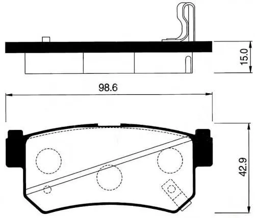 Колодки тормозные AMIWA WD11121M SSANGYONG ACTYON 05-