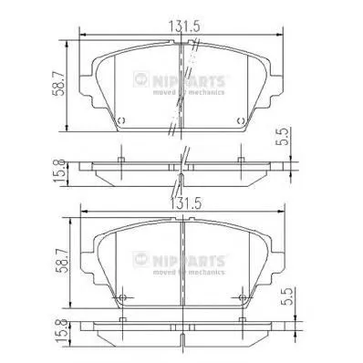 Колодки тормозные NIPPARTS J3601072
