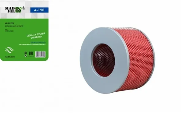 Фильтр воздушный MADFIL A190 TOYOTA 4 Runner 1995- / TOYOTA Land Cruiser 100 1998-
