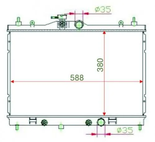 Радиатор охлаждения SAT NS0010 NISSAN SENTRA 2014-2017