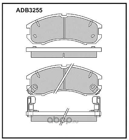 Колодки тормозные ALLIED NIPPON ADB3255