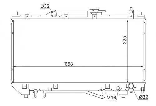 Радиатор охлаждения SAT TY0002ST220 TOYOTA  AVENSIS, CORONA 1997-2003