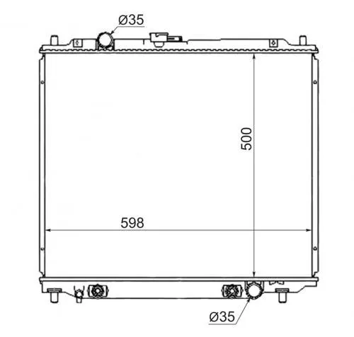 Радиатор охлаждения PANDAPARTS MMC0628L MITSUBISHI PAJERO, MONTERO DIESEL левый руль
