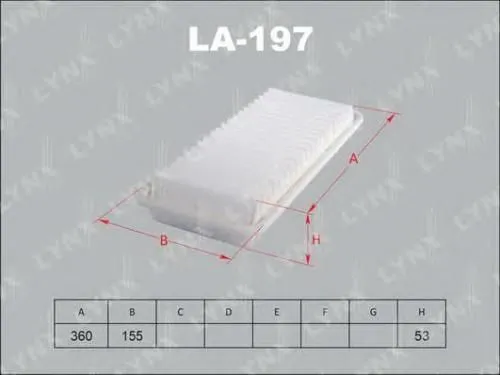 Фильтр воздушный LYNX LA197