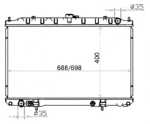 Радиатор охлаждения SAT NS0008 NISSAN TINO, AVENIR, EXPERT 2000-2003
