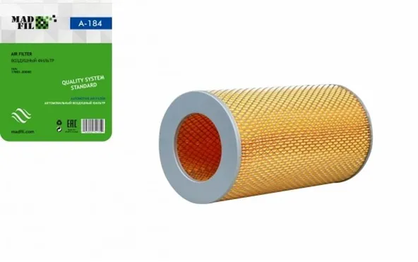 Фильтр воздушный MADFIL A184 TOYOTA Hiace Commuter 2004- / TOYOTA Hiace Regius 1990-