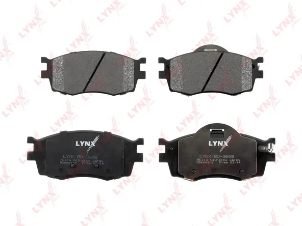 Колодки тормозные LYNXAUTO BD3608 HYUNDAI GETZ 02-11, HYUNDAI i30 07-13, KIA RIO 2005-2015