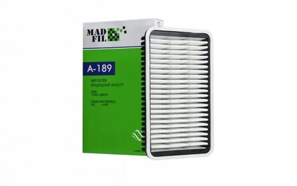 Фильтр воздушный MADFIL A189 TOYOTA Chaser 1996- / TOYOTA Cresta 1996- / TOYOTA Mark II 1996-