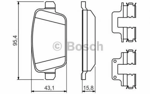 Колодки тормозные BOSCH 0986424639