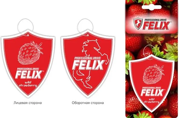 Ароматизатор картонный FELIX "Ароматная клубника"