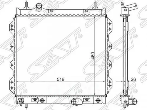 Радиатор охлаждения SAT CR0001 CHRYSLER