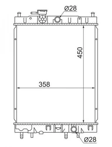 Радиатор охлаждения TOMSUN NI1052A2R NISSAN CUBE  AZ10, Z10 1998-2002 CVT