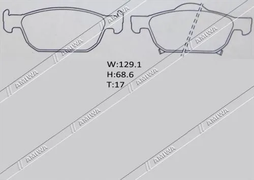 Колодки тормозные AMIWA WD5165S HONDA ACCORD VIII 08-13