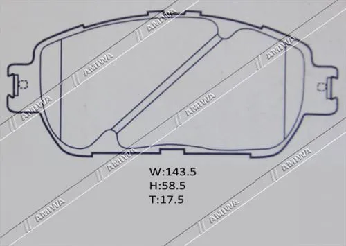 Колодки тормозные AMIWA WD2223 TOYOTA CAMRY ACV30 / MCV30