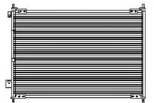 Радиатор кондиционера MAN ZAI B100338 HONDA ODYSSEY RA6, RA7 1999-2003
