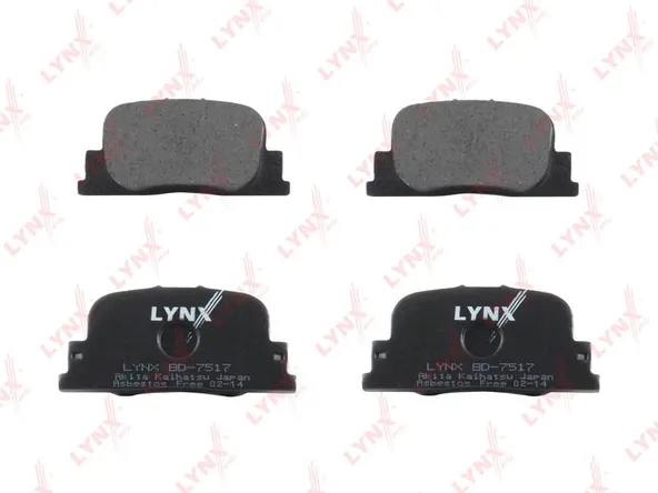 Колодки тормозные LYNXAUTO BD7517 GEELY VISION 2005-, LEXUS ES 1996-2001, LIFAN 620 2008-, TOYOTA CA