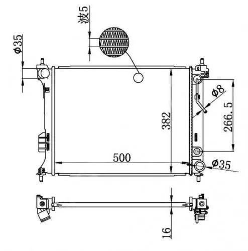 Радиатор охлаждения PANDAPARTS HYUN02I20 HYUNDAI/KIA I20, VENGA 2008-2012