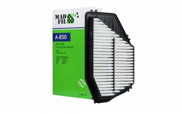 Фильтр воздушный MADFIL A850 HONDA Accord 1993- / HONDA Odyssey 1994- 17220P3G000