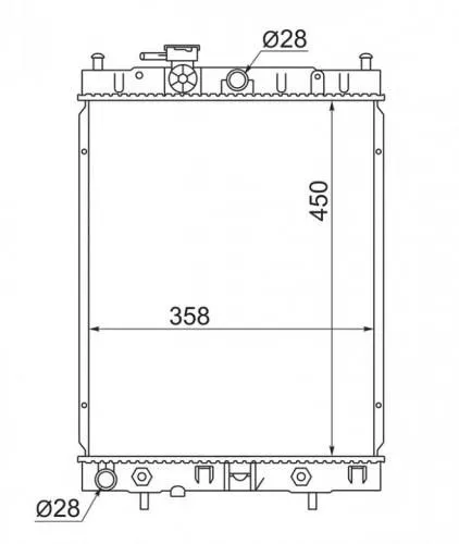 Радиатор охлаждения SAT NS0001 NISSAN CUBE Z10 1998-2002