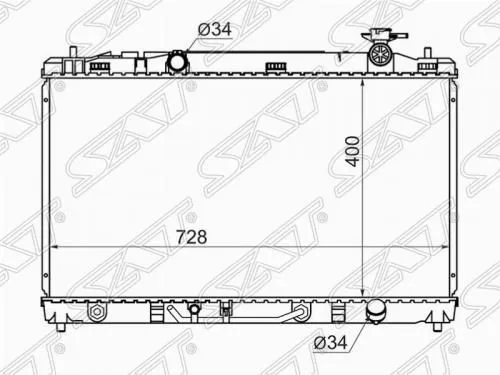 Радиатор охлаждения SAT TY0003ACV40 TOYOTA CAMRY ACV40, GSV40 2AZ 2006-2011