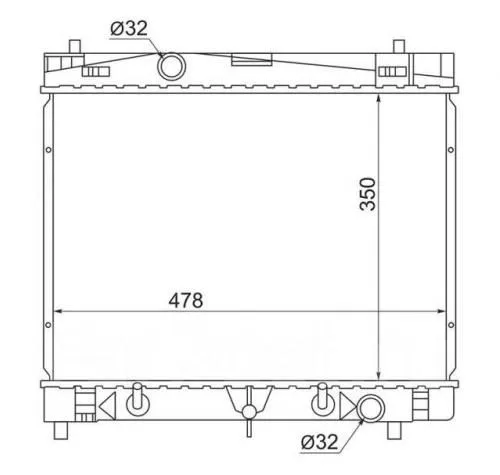 Радиатор охлаждения SAT TY0003CP100 TOYOTA COROLLA AXIO, FIELDER, COROLLA, AXIO, IST, PORTE