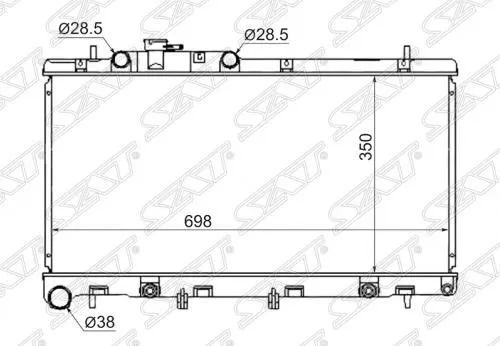 Радиатор охлаждения PANDAPARTS SUB0530 SUBARU LEGACY, LANCASTER, OUTBACK 1999-2004 45111AE060
