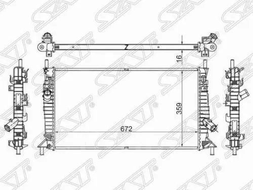 Радиатор охлаждения SAT STMZ0008 MAZDA AXELA, MAZDA 3