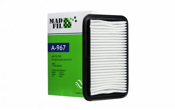 Фильтр воздушный MADFIL A967 SUZUKI Chevrolet Cruze 2001- / SUZUKI Wagon R 2003- 1378080GA0