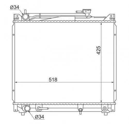 Радиатор охлаждения SAT SK0001V6 SUZUKI ESCUDO, GRAND VITARA 1994-2002