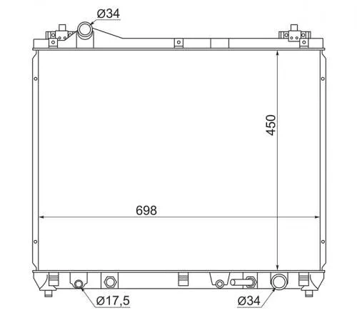 Радиатор охлаждения SAT SK0006H27A SUZUKI GRAND VITARA, ESCUDO 2005-2008