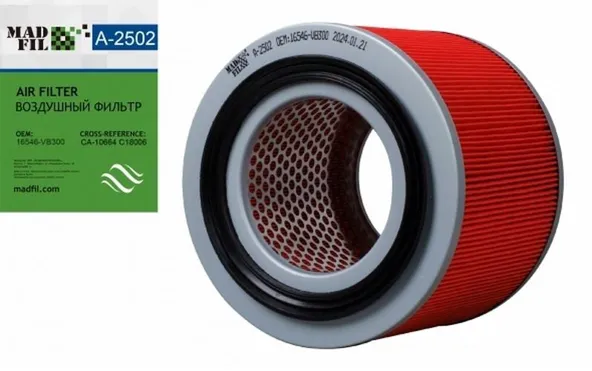 Фильтр воздушный MADFIL A2502 NISSAN Patrol 1997- / NISSAN Safari 1997- 16546VB300