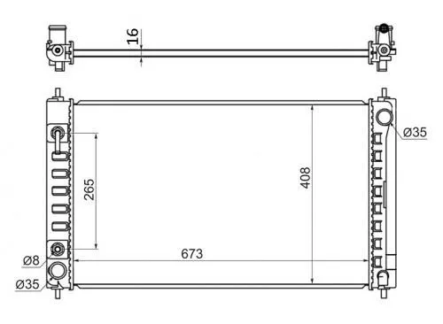 Радиатор охлаждения PANDAPARTS NIS04J32 NISSAN ALTIMA, MAXIMA, TEANA 2008-2014