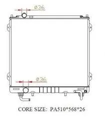 Радиатор охлаждения PANDAPARTS HYUN0929 HYUNDAI/KIA TERRACAN 2001-2007