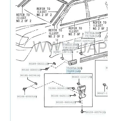 Молдинг TOYOTA 7508660011E1