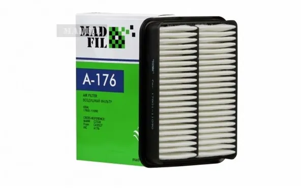 Фильтр воздушный MADFIL A176 TOYOTA Corolla 1991- / TOYOTA Sprinter Carib 1991-