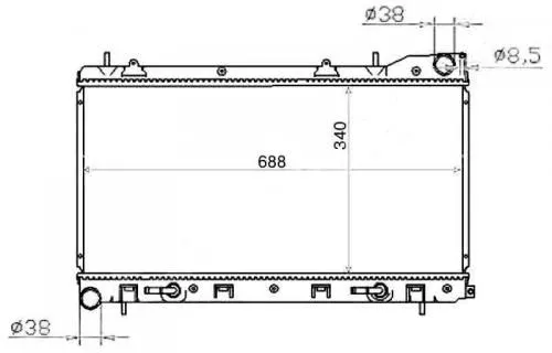 Радиатор охлаждения SAT SB0004SG5 SUBARU FORESTER, IMPREZA  SG5, GDB 2003-2005