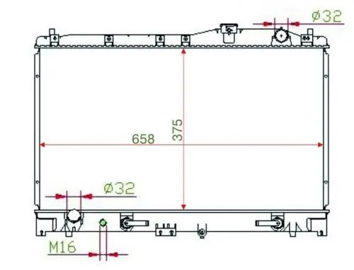 Радиатор охлаждения SAT HD0005 HONDA INSPIRE, VIGOR, ASCOT, RAFAGA, SABER 1995-1998