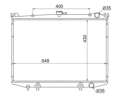 Радиатор охлаждения SAT NS000W21 NISSAN TERRANO, PATHFINDER, DATSUN 1987-1995